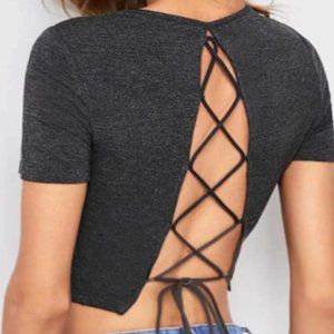 Lace Up Crop Top
